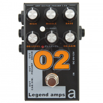 Изображение AMT O2 Legend amps 2 Guitar preamp - гитарный предусилитель (Orange DC30)