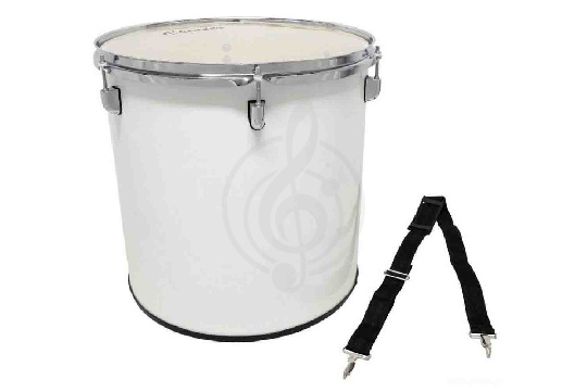 Изображение BASIX Surdo - Барабан маршевый сурдо с ремнем, белый