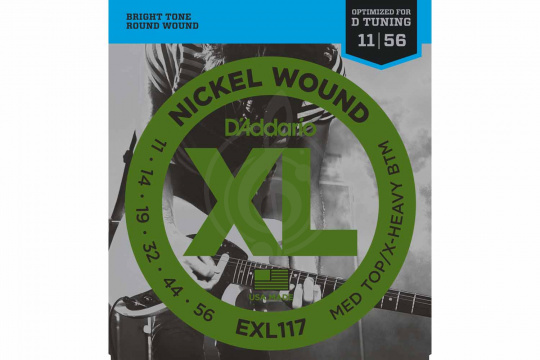 Изображение D`Addario EXL117  XL NICKEL WOUND - Струны для электрогитары 11-56