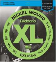 Изображение D'Addario EXL165-5 Струны для бас-гитары 45-135
