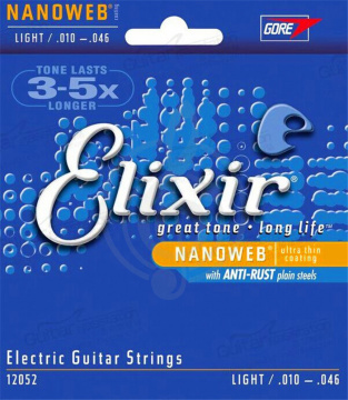Изображение Elixir 12002 NanoWeb  струны для электрогитары 9-42
