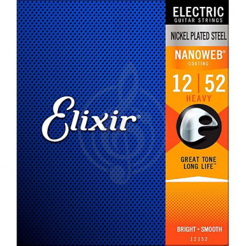Изображение Elixir 12152 NANOWEB, струны для электрогитары 12-52