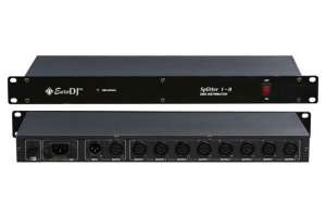 Изображение EURO DJ Splitter 1-8 Блок сплиттера, гальваническая развязка для сигналов DMX-512, 1 вход, 8 выходов