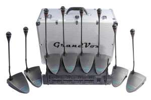 Изображение GrandVox UHF-8CF конференц радиосистема на 8 микр