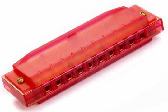 Изображение HOHNER Translucent Red M1110R - Детская губная гармошка