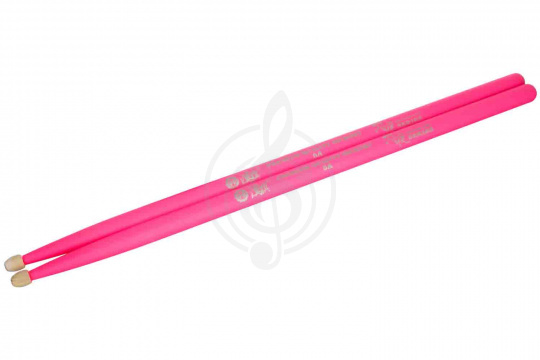 Изображение HUN Fluorescent Series 5A - Барабанные палочки, розовые, орех гикори