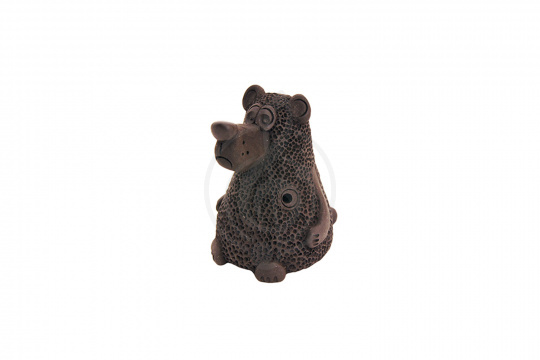 Изображение Керамика Щипановых SB06 - Свистулька большая Медведь, черная