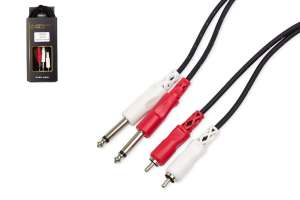 Изображение KUPFERN KFAC05 5M - Шнур аудио 2хJack 1/4-2хRCA папа