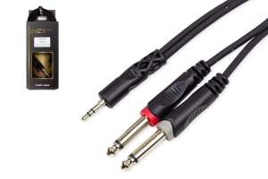 Изображение KUPFERN KFAC20 2M - Шнур аудио 2хJack 1/4 - mini Jack 1/8 стерео