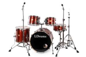 Изображение LDrums 5001012 - Барабанная установка, красная