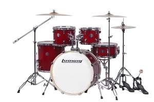 Изображение Ludwig LC198-3 Accent Pro - Барабанная установка, красная