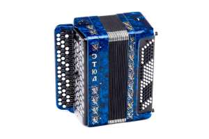 Изображение Тульская гармонь BN-40-BL - Баян ученический двухголосный Этюд-205М2, 55х100-II, синий