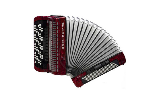 Изображение Weltmeister Romance874-IV-120/87-RD Romance 874 - Аккордеон кнопочный 87/120/IV/11/5, красный