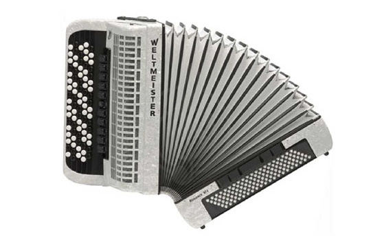 Изображение Weltmeister Romance874-IV-120/87-WH Romance 874 - Аккордеон кнопочный 87/120/IV/11/5, белый